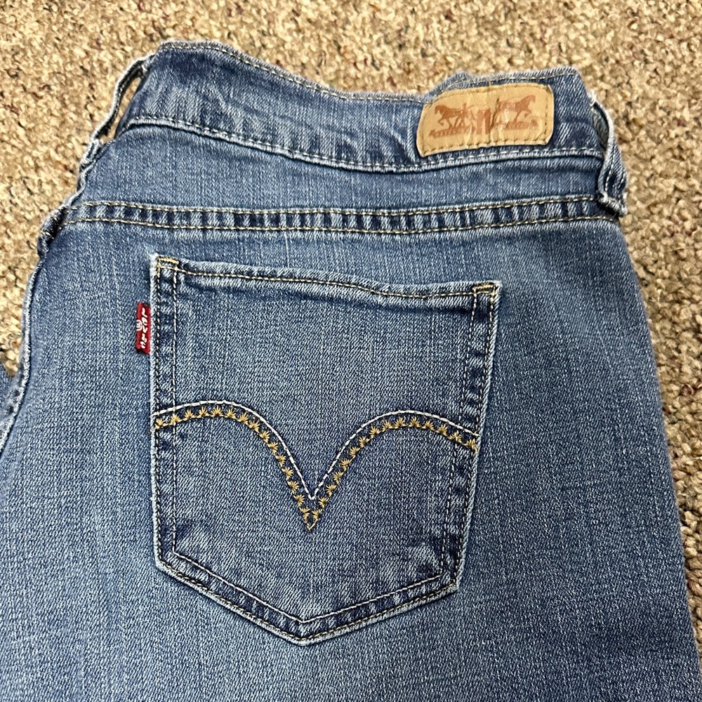 Levi's Blue Straight Leg Jeans - Picture 2 of 8